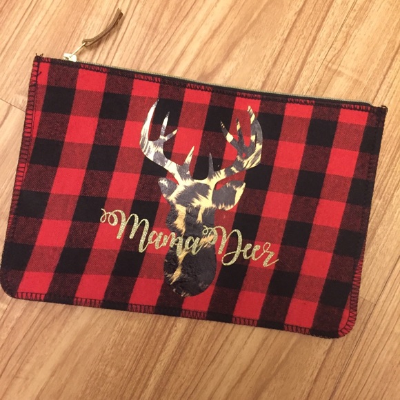 Christmas Handbags - Mama Deer Zip Clutch