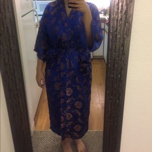 Blue dragon kimono