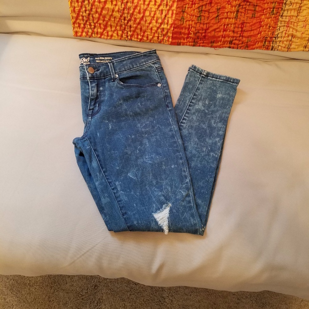 Ripped, denim jean