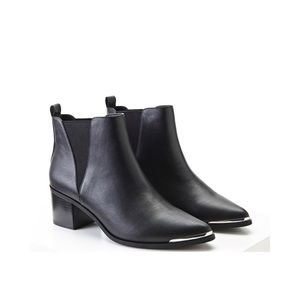 Faux Leather Ankle Boots