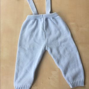 Knit pants with suspenders