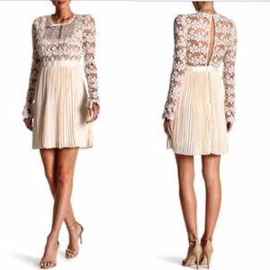 Self Portrait inspired lace pleated dress
