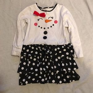 Girls Winter Snowman Dress