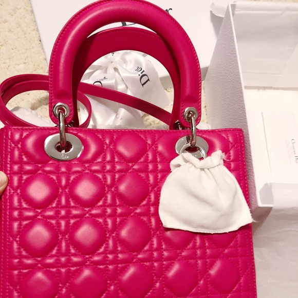 CHRISTIAN DIOR Quilted Lambskin Leather Medium - Picture 2 of 8