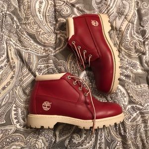 red timberland boots