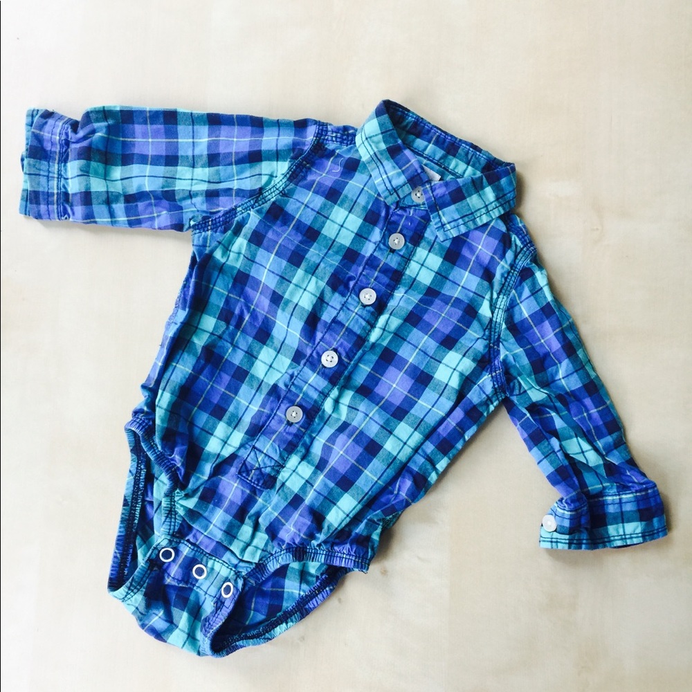 Plaid onesie shirt