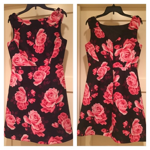 Kate Spade Rosa A-line shoulder bow floral dress - Picture 5 of 8