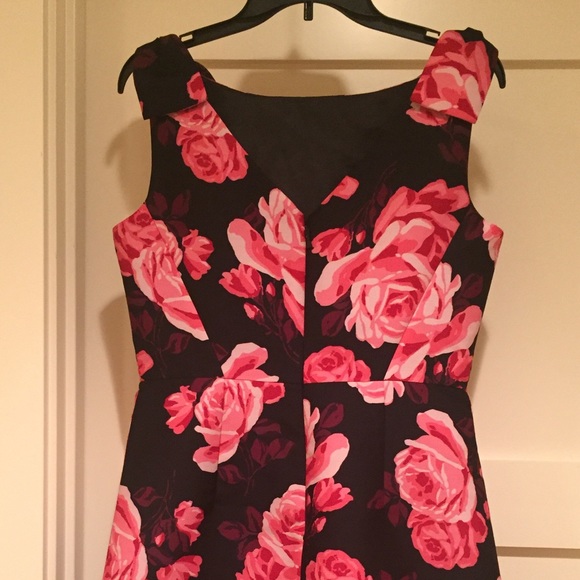 Kate Spade Rosa A-line shoulder bow floral dress - Picture 6 of 8