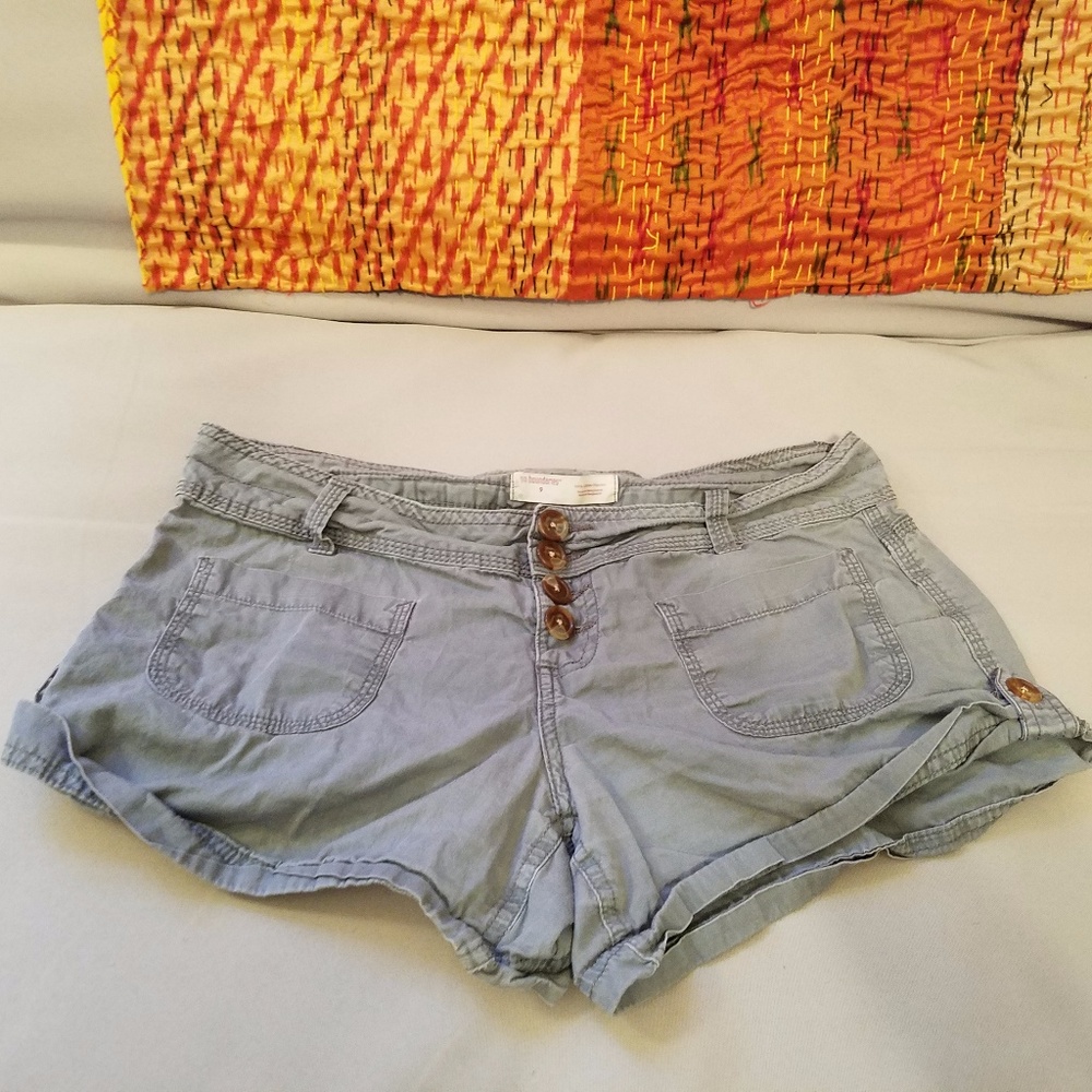 Gray, khaki-material shorts