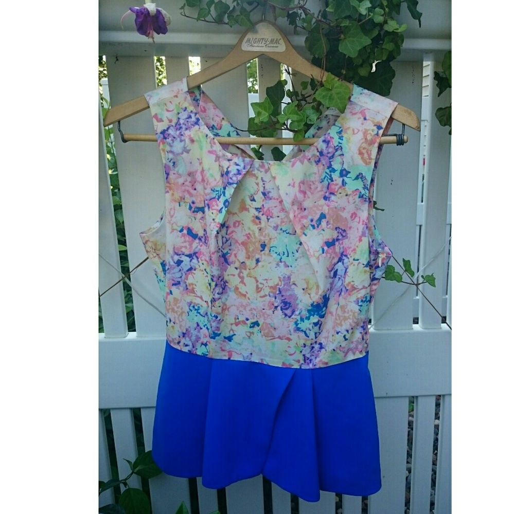 Floral peplum top