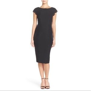 Maggy London Nordstrom Lace Detail Crepe Sheath 4P