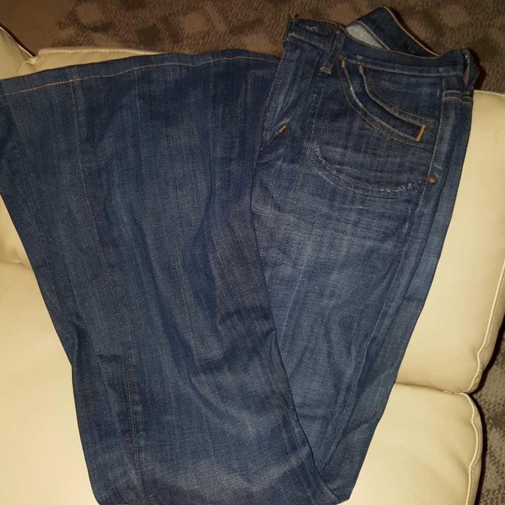 Womens denim wide leg jeans