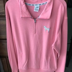 VS PINK Bling Quarter Zip