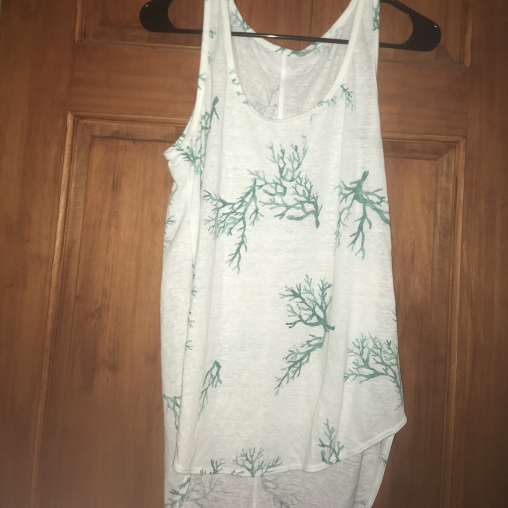 OLD NAVY TEAL AND WHITE TANK TOP