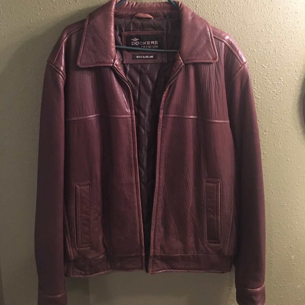 Dockers premium New Zealand lamb leather jacket