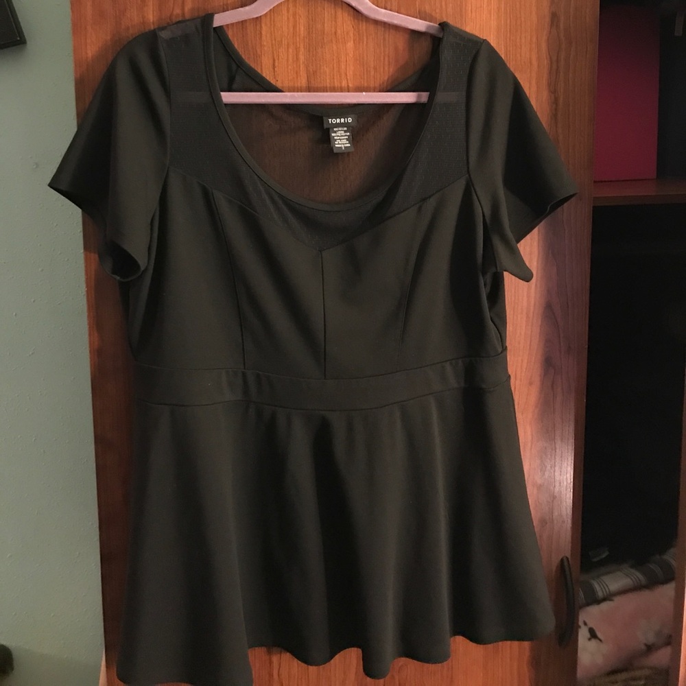 Black peplum top