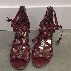 Tommy Hilfiger lace up wedges