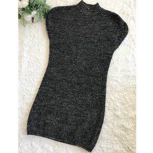 Athleta Pinewood Sweater Dress Black Marl