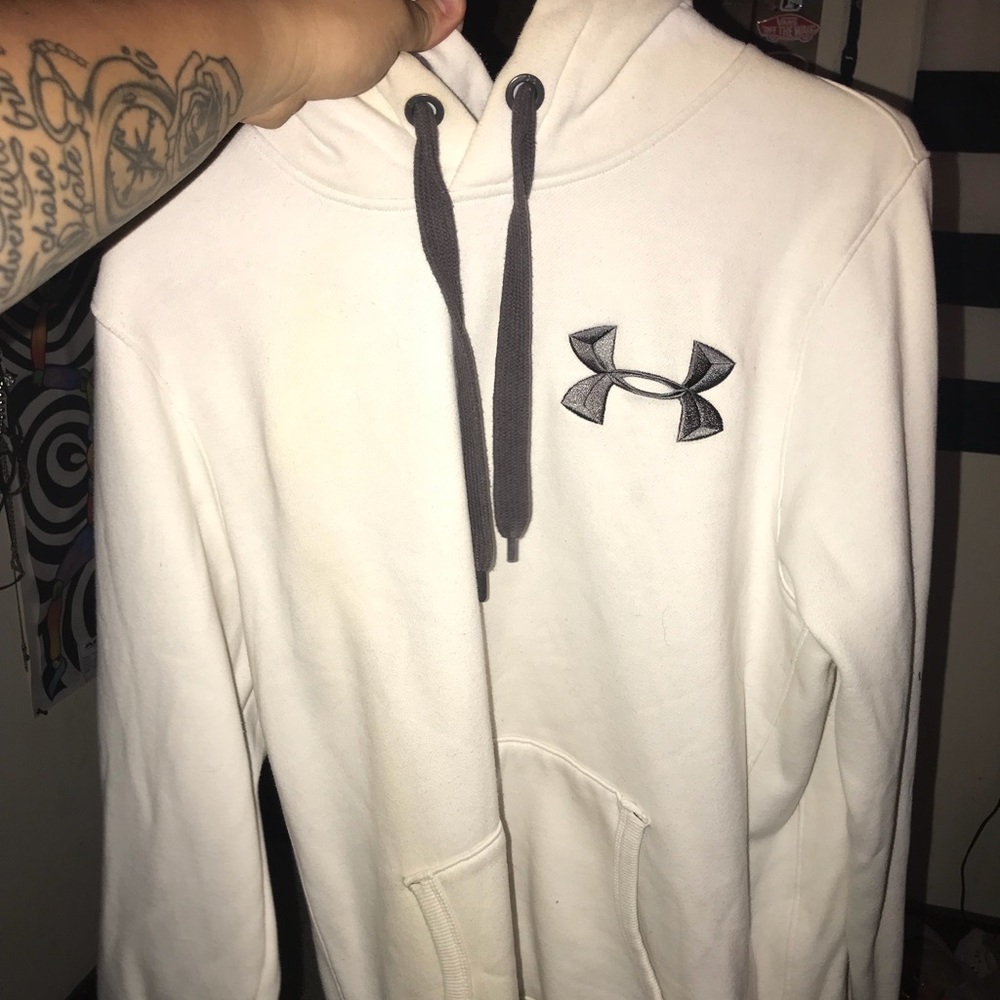 White under armour cotton storm hoodie