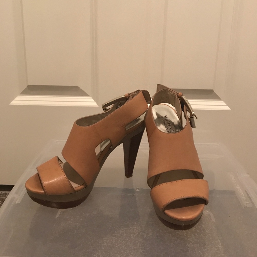 Michael Kors high-heeled open toed sandals, size 5