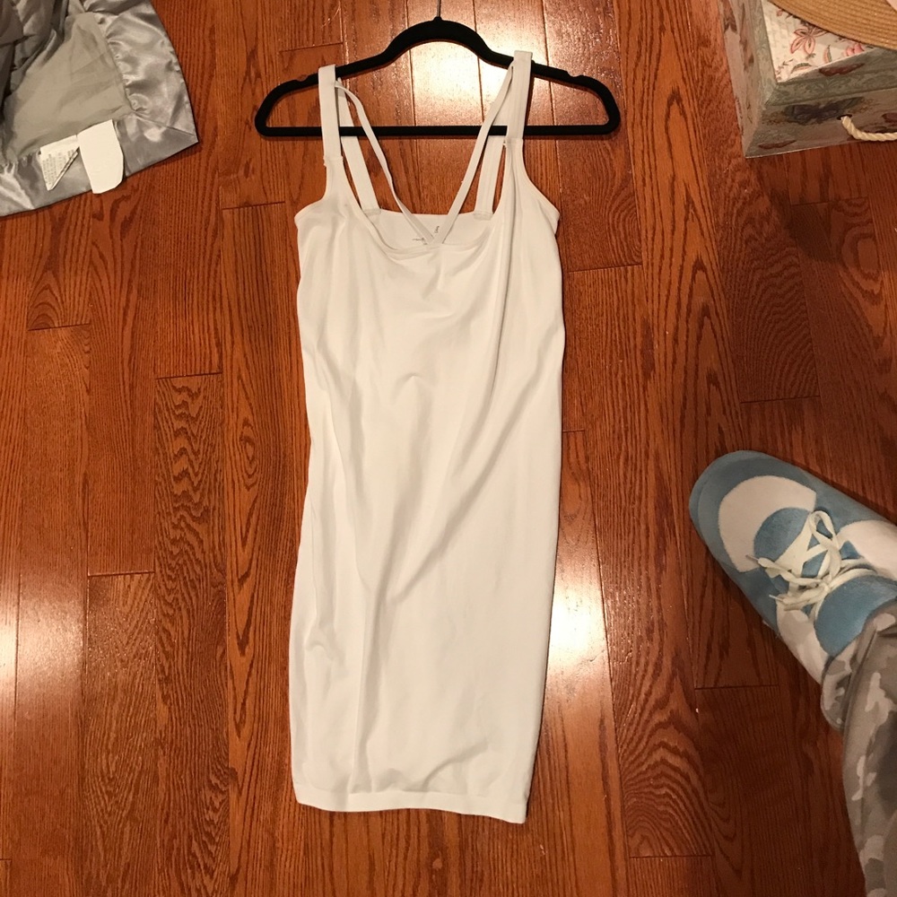 White Free People cross neck dress