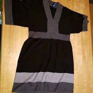 Falls Creek black and grey sweater dress