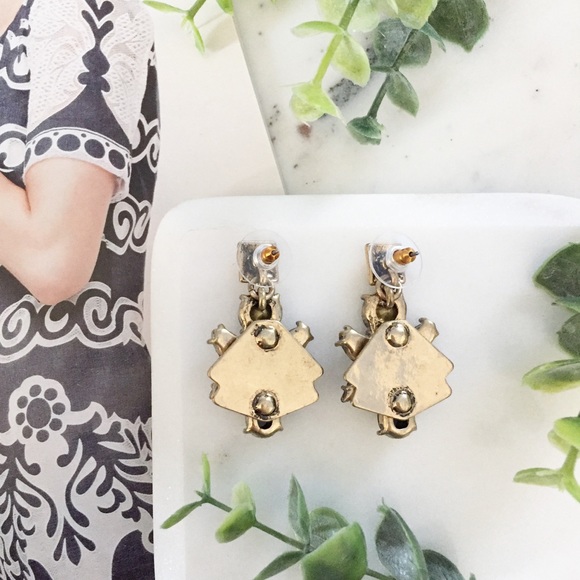 "Epperly" Earrings || Black Crystal Statement - Picture 3 of 7