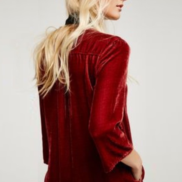 Velvet Tunic Shirt DRESS Longsleeve She's Got It - Picture 3 of 6