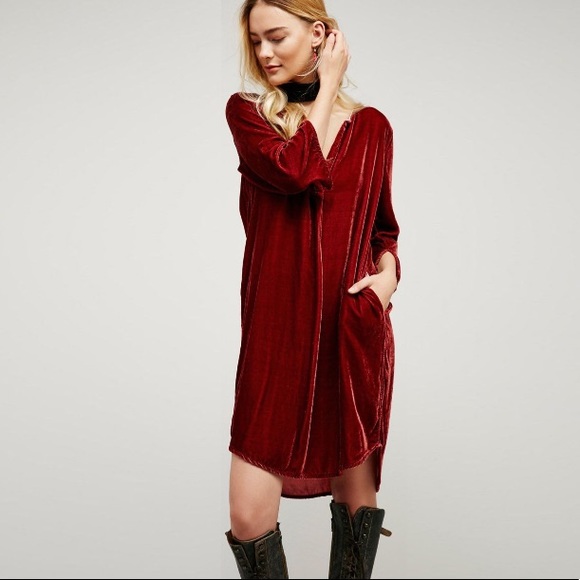 Velvet Tunic Shirt DRESS Longsleeve She's Got It - Picture 5 of 6