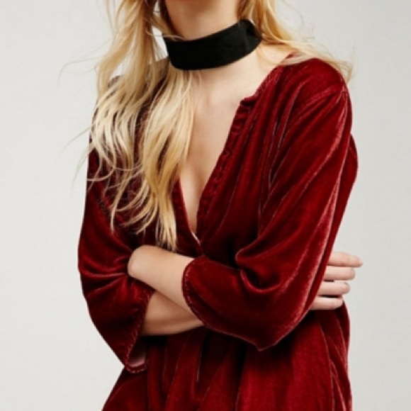 Velvet Tunic Shirt DRESS Longsleeve She's Got It - Picture 2 of 6