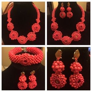 Meticulously handcrafted jewelry set from Africa