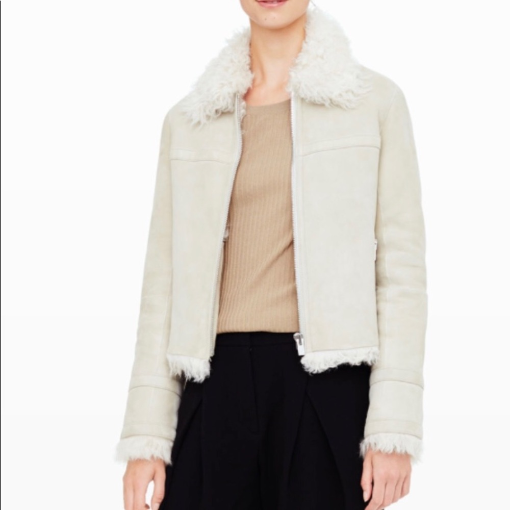Stunning Real Shearling Fur Cropped Jacket