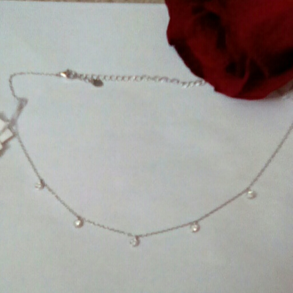 Argento Vivo sterling&cz adj choker