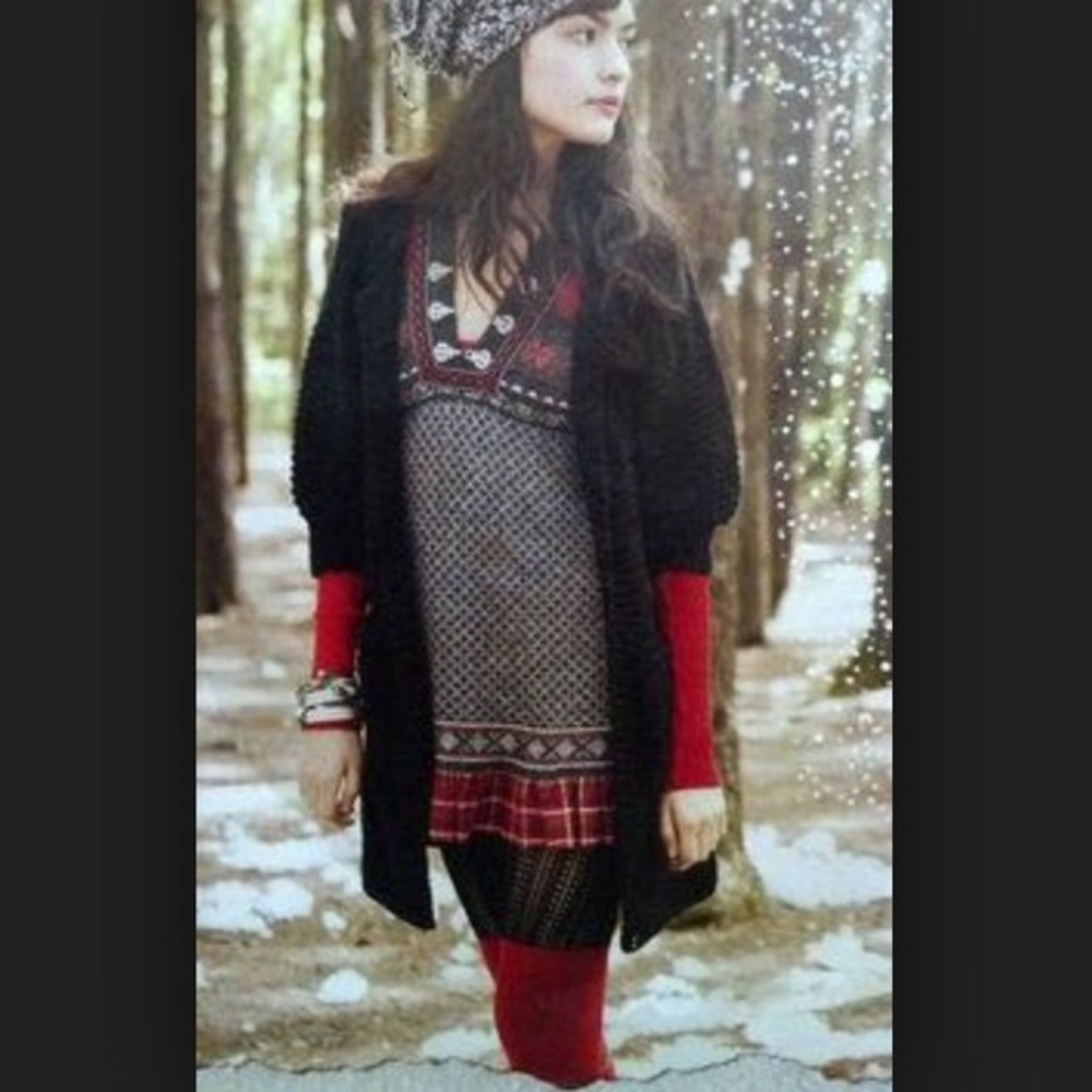 Free People Fair Isle Wool Dress