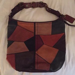 Beautiful Coach quilted pattern bucket bag