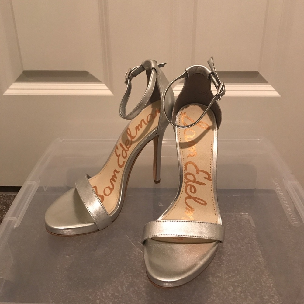 Sam Edelman Silver Open-toe high-heel sandals