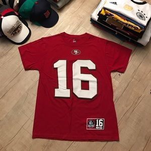 Majestic pro fb HOF Joe Montana T-shirt