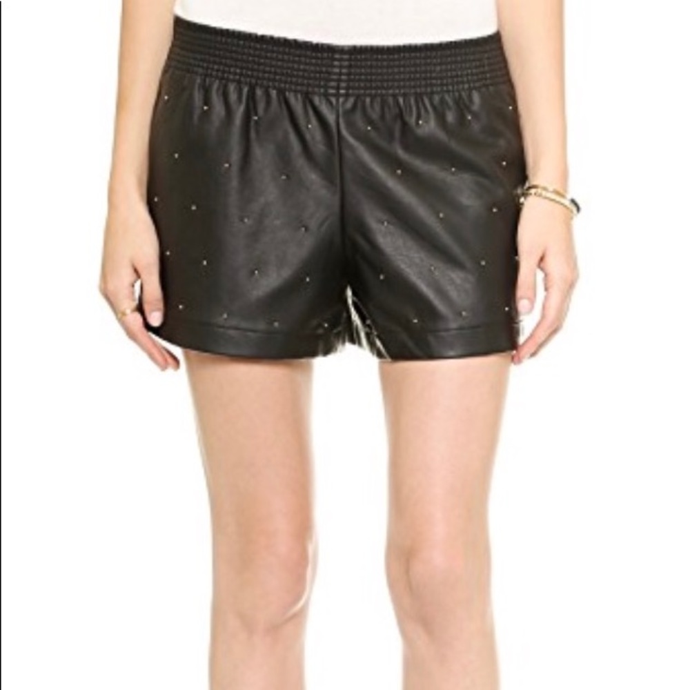 New with tags Club Monaco faux leather shorts!