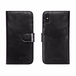 Black Magnet Wallet Case for iPhone X