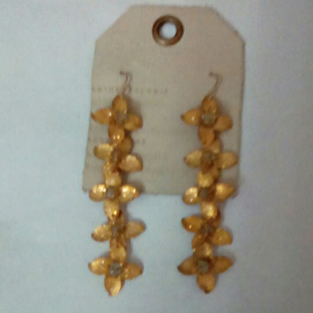 Lulu Frost for Anthropology flower drop earrings