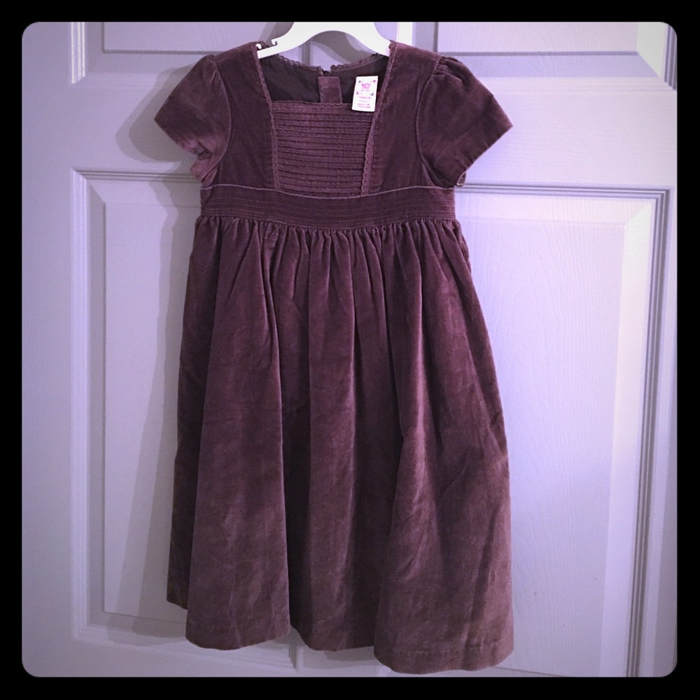 Baby Gap 6T Brown Velvet Dress