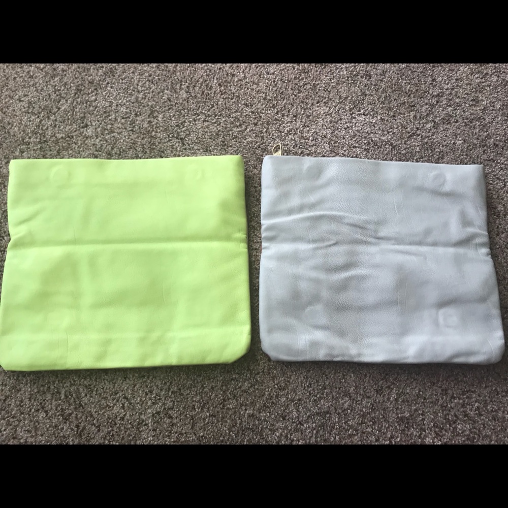 Fold over clutch cut from soft faux leather