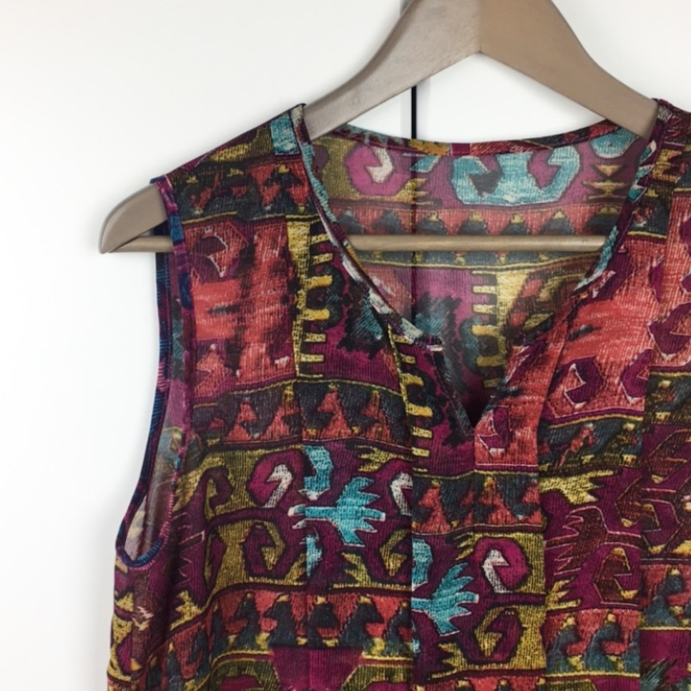 Multicolor Hi-Low Blouse