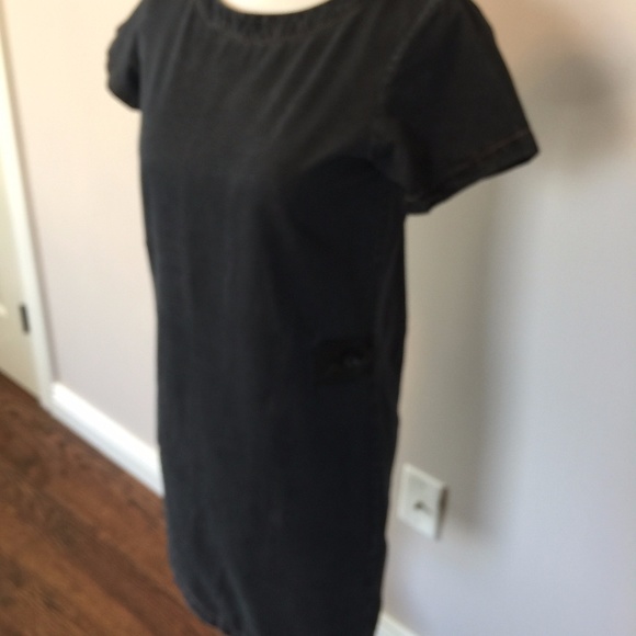Rue Madame Paris Chambray Denim Dress Gray SZ XS - Picture 3 of 7
