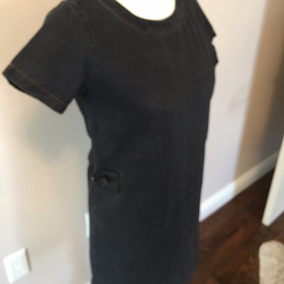 Rue Madame Paris Chambray Denim Dress Gray SZ XS - Picture 4 of 7