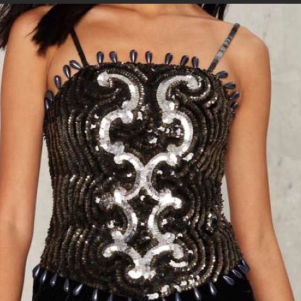 Bustier with crystals and sequins By Nasty Gal