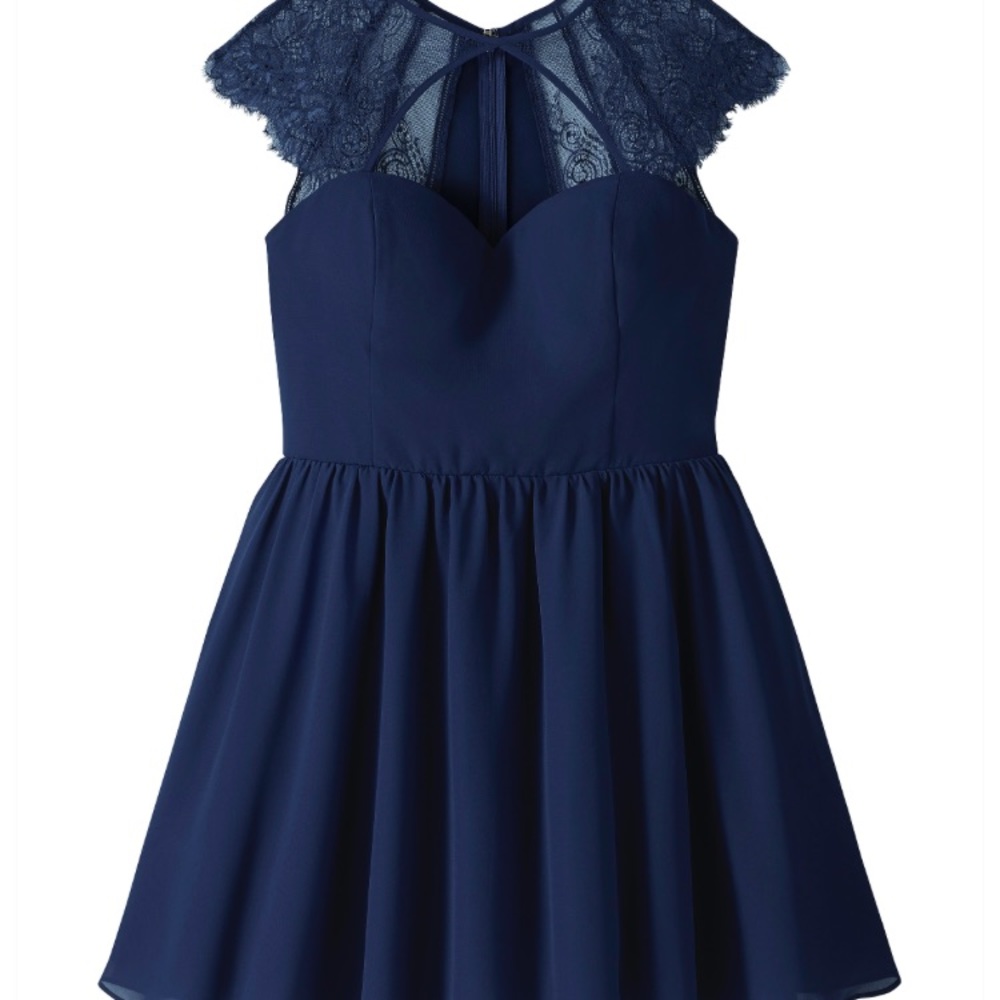 Navy blue skater dress