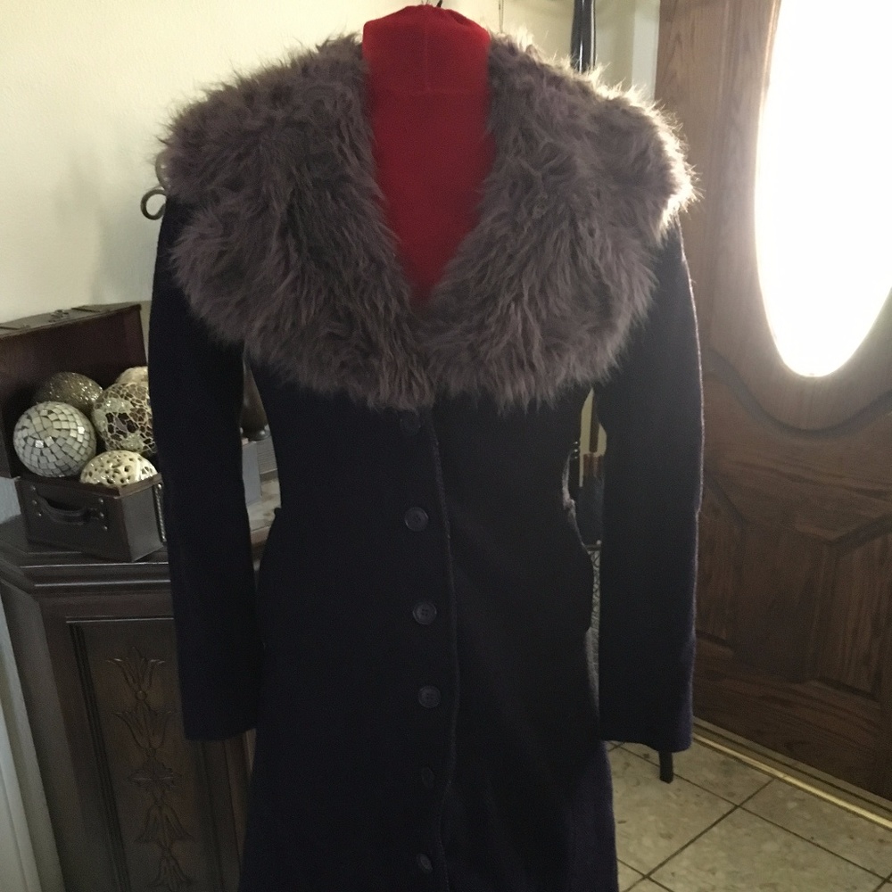 Beautiful Purple Wool Coat