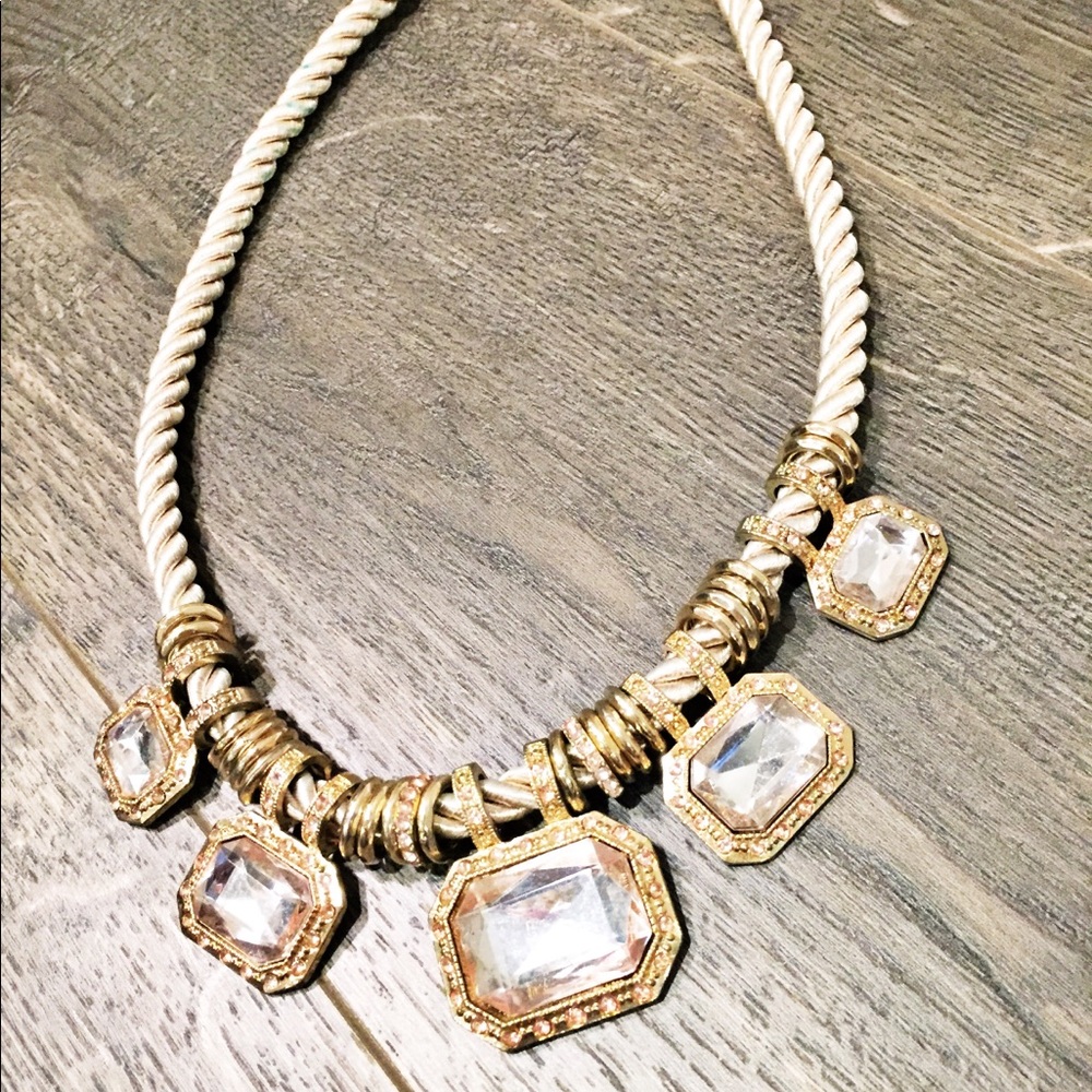 Blush and Champagne Charm Necklace