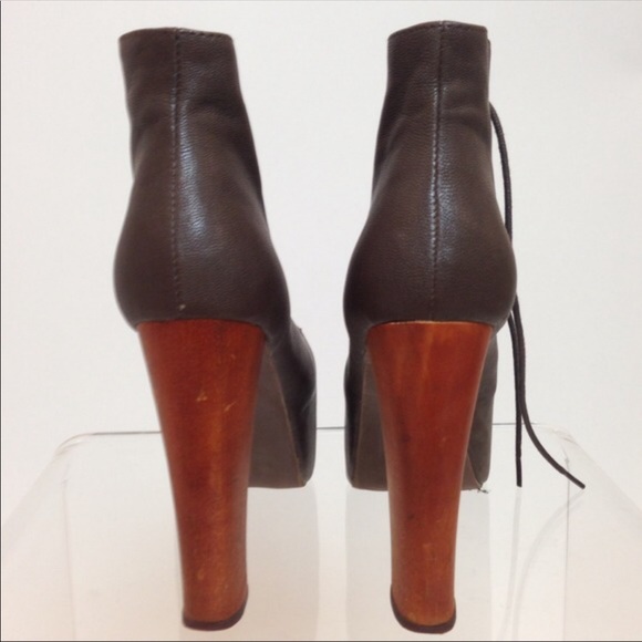 ❤️ Jeffrey Campbell Lita Booties Brown Leather 🤎 - Picture 4 of 9